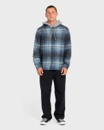 Baja Long Sleeve Flannel Shirt - Dark Denim - Image 3