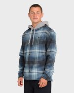 Baja Long Sleeve Flannel Shirt - Dark Denim - Image 4
