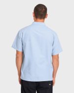 Bad Dog Short Sleeve Oxford Shirt - Blue Fog - Image 2