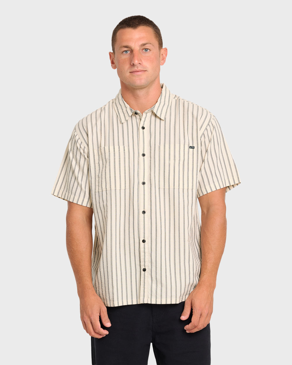 BL000849M_OFW_OM-F.jpg Vista Short Sleeve Woven Shirt - Off White - Image 1