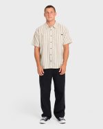 Vista Short Sleeve Woven Shirt - Off White - Image 4