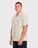 Vista Short Sleeve Woven Shirt - Off White - Image 5