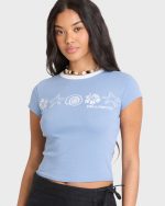 Sand Drifter Short Sleeve Cotton T-Shirt - Blue Horizon - Image 5