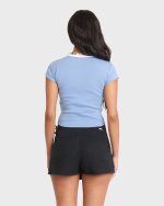 Sand Drifter Short Sleeve Cotton T-Shirt - Blue Horizon - Image 2
