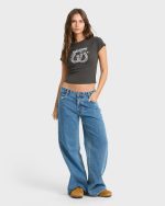 Suns Up Now Short Sleeve Cotton T-Shirt - Off Black - Image 3