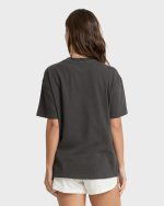 Dreamy Memories Short Sleeve Cotton T-Shirt - Off Black - Image 2