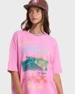 Distant Stars Short Sleeve Cotton T-Shirt - Party Pink - Image 5