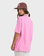 Distant Stars Short Sleeve Cotton T-Shirt - Party Pink - Image 2