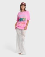 Distant Stars Short Sleeve Cotton T-Shirt - Party Pink - Image 3