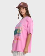 Distant Stars Short Sleeve Cotton T-Shirt - Party Pink - Image 4