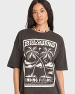 Tropical Filmore Short Sleeve Knit Graphic T-Shirt - Off Black - Image 5