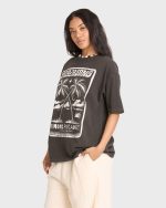 Tropical Filmore Short Sleeve Knit Graphic T-Shirt - Off Black - Image 4