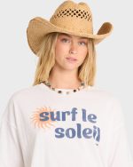 Surf Le Soleil Short Sleeve Cotton T-Shirt - Salt Crystal - Image 5