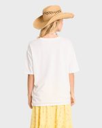 Surf Le Soleil Short Sleeve Cotton T-Shirt - Salt Crystal - Image 2