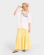 Surf Le Soleil Short Sleeve Cotton T-Shirt - Salt Crystal - Image 3