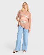 Take A Tour Short Sleeve Cotton T-Shirt - Sugar Almond - Image 3