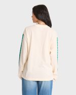 On Vacay Long Sleeve Cotton T-Shirt - White Cap - Image 2