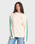 On Vacay Long Sleeve Cotton T-Shirt - White Cap