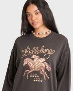 Familiar Roads Long Sleeve Knit Graphic T-Shirt - Off Black - Image 5
