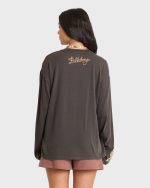 Familiar Roads Long Sleeve Knit Graphic T-Shirt - Off Black - Image 2