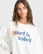 Seaside Panorama Crewneck Sweatshirt - Salt Crystal - Image 5