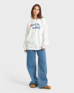 Seaside Panorama Crewneck Sweatshirt - Salt Crystal - Image 3