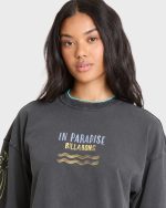 Paradise 73 Short Sleeve Cotton T-Shirt - Black Sands - Image 6