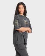 Paradise 73 Short Sleeve Cotton T-Shirt - Black Sands - Image 7