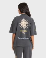 Paradise 73 Short Sleeve Cotton T-Shirt - Black Sands - Image 2
