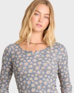 Reese Long Sleeve Thermal Shirt - Blue Smoke - Image 5