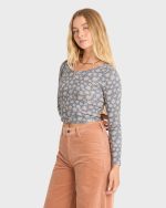 Reese Long Sleeve Thermal Shirt - Blue Smoke - Image 4