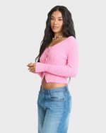 Good Luck Cardigan - Prism Pink - Image 4