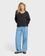 Dallas V-Neck Sweater - Black Sands - Image 3