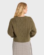 August V-Neck Cardigan Sweater - Canteen - Image 2