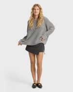Gone Fishin Crewneck Sweater - Cobblestone - Image 3