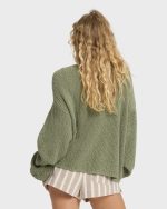 Open Air Crewneck Sweater - Army Green - Image 2