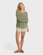 Open Air Crewneck Sweater - Army Green - Image 4