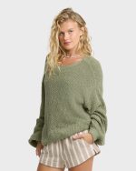 Open Air Crewneck Sweater - Army Green - Image 5