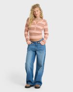 Ziggy V-Neck Sweater - Pale Peach - Image 3