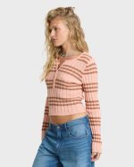 Ziggy V-Neck Sweater - Pale Peach - Image 4