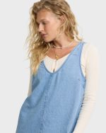 Lyla Saltwashed Mini Dress - Sea Blue - Image 7