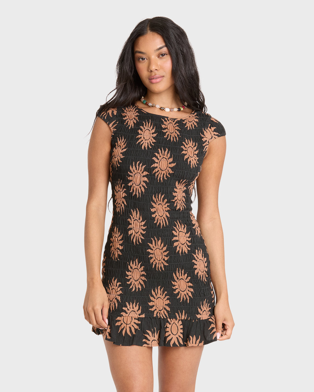 BL000960W_BSD1_OM-F.jpg Bright Side Mini Dress - Black Sands - Image 1