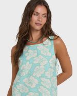 Hibiscus Heaven Mini Dress - Waterfall - Image 5