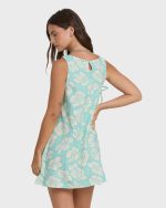 Hibiscus Heaven Mini Dress - Waterfall - Image 2