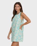 Hibiscus Heaven Mini Dress - Waterfall - Image 4