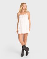 Light And Airy Mini Dress - Salt Crystal - Image 3