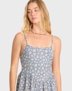 Lil Florals Mini Dress - Blue Smoke - Image 5