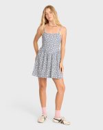 Lil Florals Mini Dress - Blue Smoke - Image 3