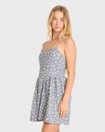 Lil Florals Mini Dress - Blue Smoke - Image 4