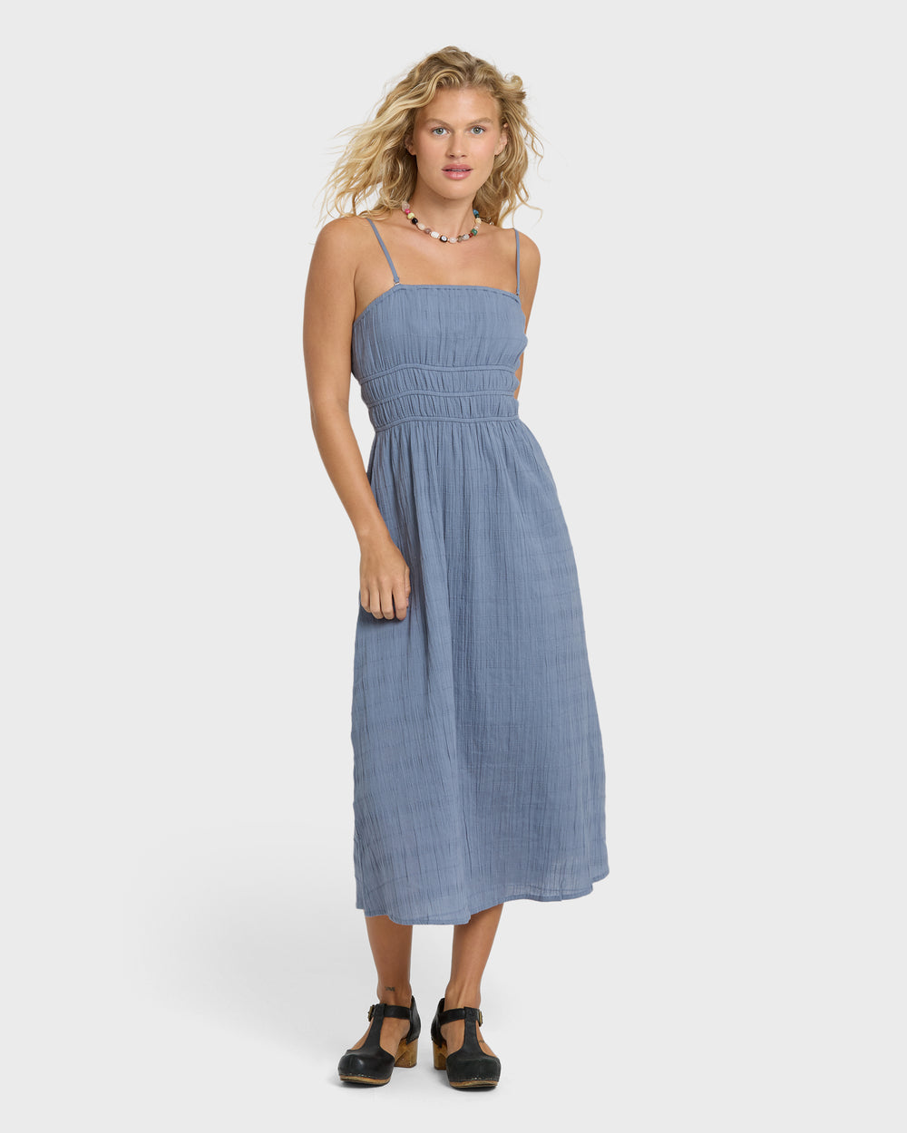 BL001000W_BSM_OM-F.jpg In The Sky 2 Midi Dress - Blue Smoke - Image 1